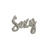 5Pcs CZ Pave Sexy Word Charms Plated Letter Pendant Jewelry