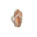 5Pcs CZ Pave Slipper Charm Pendants for Jewelry Making