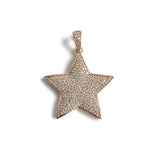 5Pcs CZ Pave Stars Charm Pendant Jewelry Making