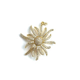 5Pcs Sun Pendant Charms Silver Plated for Jewelry Making