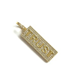 5Pcs CZ Word Charms Plated Pendant For Jewelry Making