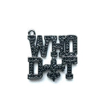 5Pcs CZ Pave Who Dat Word Charms Letter Pendant for Bracelet Necklace