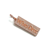 5Pcs CZ Pave Who Dat Word Charms Letter Pendant for Jewelry Making