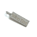 5Pcs CZ Pave Who Dat Word Charms Letter Pendant for Jewelry Making