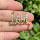 5Pcs CZ Pave Word Charms I AM Worthy Pendant For Bracelet