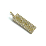 5Pcs CZ Pave Word Charms Plated Letter Pendant for Jewelry Making