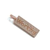 5Pcs CZ Pave Word Charms Plated Letter Pendant for Jewelry Making