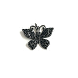 5Pcs CZ Paved Butterfly Charms Pendant for Bracelets Necklace