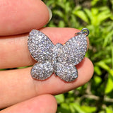 5Pcs CZ Butterfly Charms Pendant for Jewelry Making