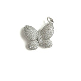 5Pcs CZ Butterfly Charms Pendant for Jewelry Making