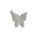 5Pcs CZ Butterfly Pendant Charms for Jewelry Making
