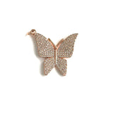 5Pcs CZ Butterfly Pendant Charms for Jewelry Making