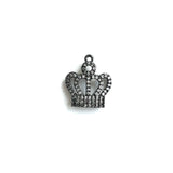 5Pcs CZ Paved Crown Pendant Charms for Jewelry Making Bracelet Necklace