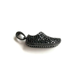5Pcs CZ Paved Sneaker Pendant Bling Charms for Jewelry Making