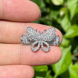 5Pcs CZ Paved Tubes Bars w/ Butterfly for Bracelets Necklace