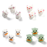 5Pcs Animal Lampwork Glass Beads for DIY Jewelry Making