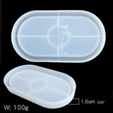 5Pcs DIY Ashtray Mold Square Cup Silicone Jewelry Making Mould Oval Epoxy