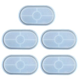 5Pcs Oval Epoxy Resin Casting Coaster Molds Art Tools Jewelry Making Mold