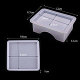 5Pcs DIY Crystal Epoxy Resin Mold Coaster Storage Box Set Home Decoration