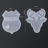 5Pcs DIY T-shirts Elk Deer Cat Pendant Resin Mold Tool