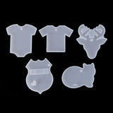 5Pcs DIY T-shirts Elk Deer Cat Pendant Resin Mold Tool