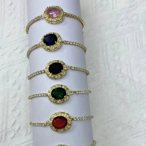 5Pcs Zircon Charm Bracelet For Women - Girl Party Gift