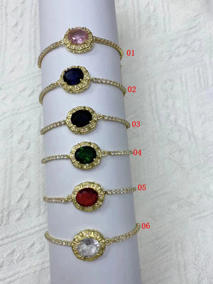 5Pcs Zircon Charm Bracelet For Women - Girl Party Gift