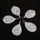 5Pcs Stone Crystal Pendants Tree Of Life Charm Classic Jewelry