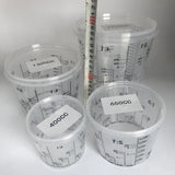 5Pcs Disposable Clear Plastic Paint Mixing Cups for Paint Resin Tools