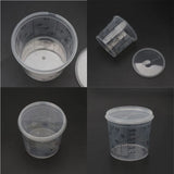 5Pcs Disposable Clear Plastic Paint Mixing Cups for Paint Resin Tools