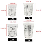 5Pcs Disposable Clear Plastic Paint Mixing Cups for Paint Resin Tools