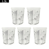 5Pcs Disposable Clear Plastic Paint Mixing Cups for Paint Resin Tools