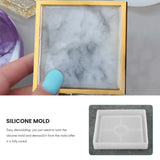 5Pcs DIY Coaster Silicone Mold for Resin, Concrete, Cement