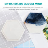 5Pcs DIY Coaster Silicone Mold for Resin, Concrete, Cement