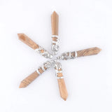 5Pcs Dragon Tribe Natural Stone Pendant Alloy Charms Women Man Jewelry