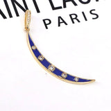 5Pcs Colorful Crescent Moon Charms Dainty Pendants Diy Jewelry Accessory