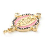 5Pcs Oval Saint Charms Pendants for DIY Jewelry