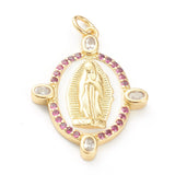 5Pcs Oval Saint Charms Pendants for DIY Jewelry