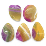 5Pcs Colorful Stone Round Pendant 25-55mm DIY Jewelry Making Charms