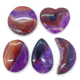 5Pcs Colorful Stone Round Pendant 25-55mm DIY Jewelry Making Charms