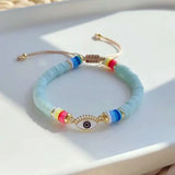 5Pcs Soft Pottery Bracelet,Adjustable Bracelets,Clay Jewelry