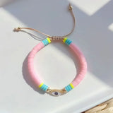 5Pcs Soft Pottery Bracelet,Adjustable Bracelets,Clay Jewelry