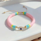 5Pcs Soft Pottery Bracelet,Adjustable Bracelets,Clay Jewelry