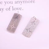 5Pcs CZ Star Rectangle Bar Pendants DIY Jewelry Making