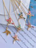 Crystal Animal Bird Necklace Chain Pendant Choker Collar for Women