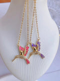 Crystal Animal Bird Necklace Chain Pendant Choker Collar for Women