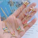 Crystal Animal Bird Necklace Chain Pendant Choker Collar for Women