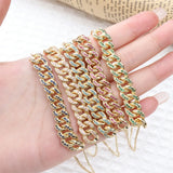 Classic Cz Bracelet Plated Rainbow Zircon Jewelry Adjustable Chain Link Bracelet