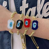 5Pcs Lampwork Glass Eye Jewelry Evil Eyes Bracelet