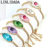 5Pcs Colorful Eyes Charm Jewelry Finding Bracelet